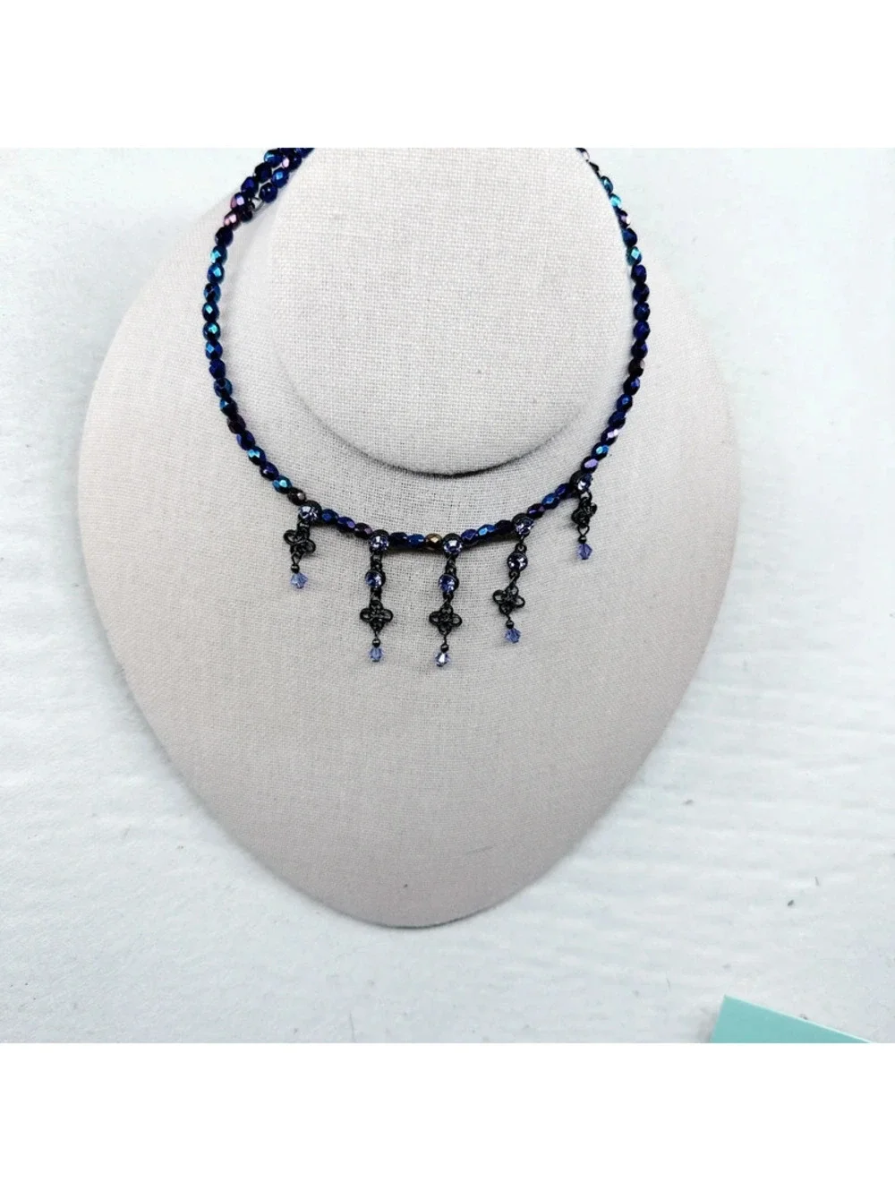 5336mc. Glass Black Choker Y2K